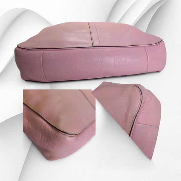 COACH Chelsea pebbled Leather Satchel in pink - Picture 9 of 10